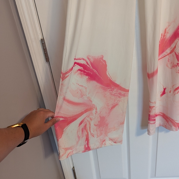 Cloth & Portrait Wide Leg Flowy Pants Galaxy White Pink Medium - Picture 4 of 8
